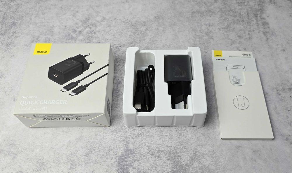 Мережевий зарядний пристрій Baseus Super Si 25W With cable Type-C NEW