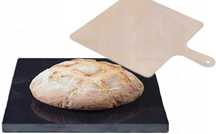 Kamień Deska Podstawa do Pizzy Grilla z Łopatką 40x30 cm