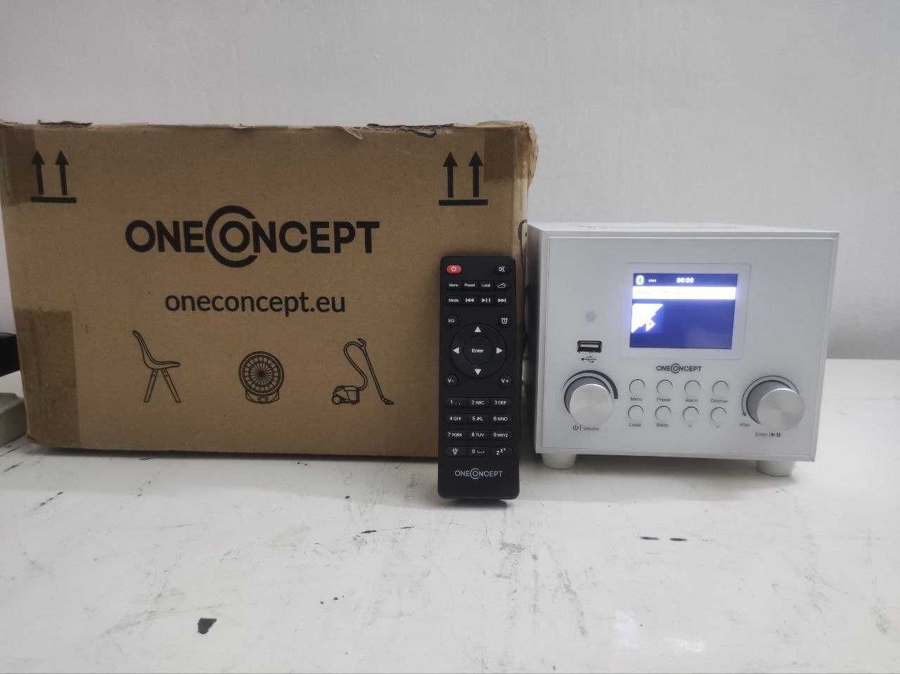 Интернет радио Інтернет-радіо з сабвуфером OneConcept Streamo Cube