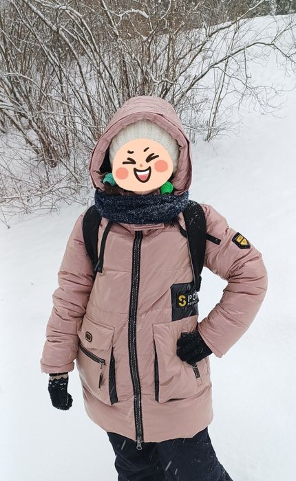 Зимова дитяча куртка дівчинка зимняя детская курточка девочка 146 р