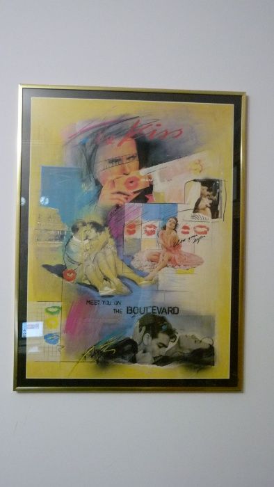 ramka z plakatem złota plastik ze szkłem