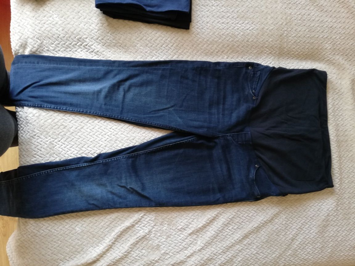 Spodnie ciążowe jeansy h&m L jak nowe