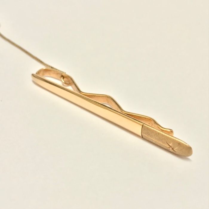 Złota SPINKA do krawata 14K cudowna GUSTOWNA 53mm