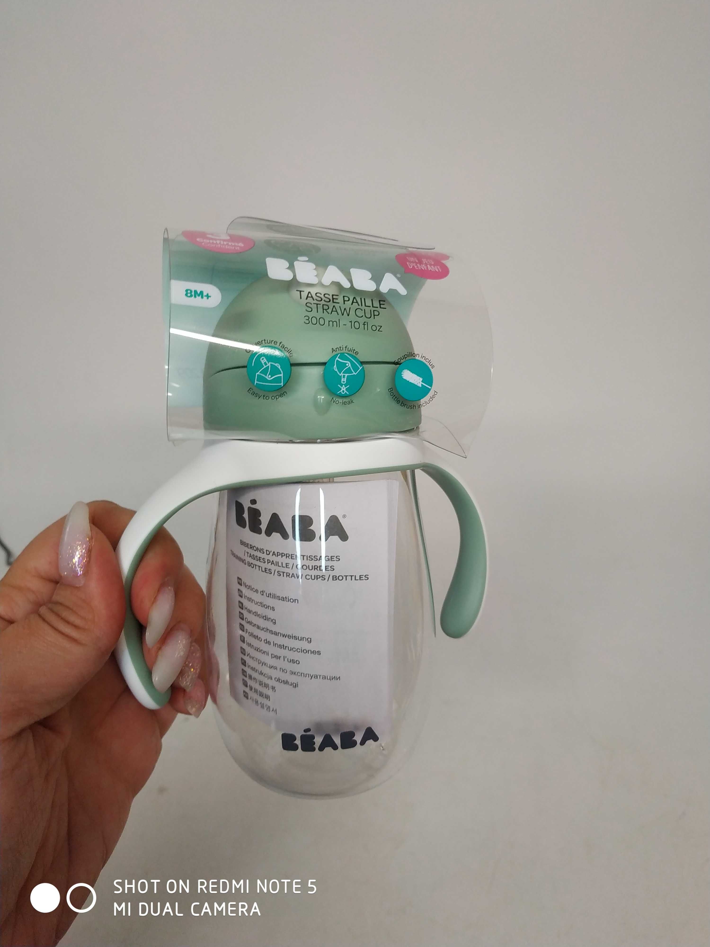 Butelka/kubek niekapek + słomka 300 ml 8+ green Beaba