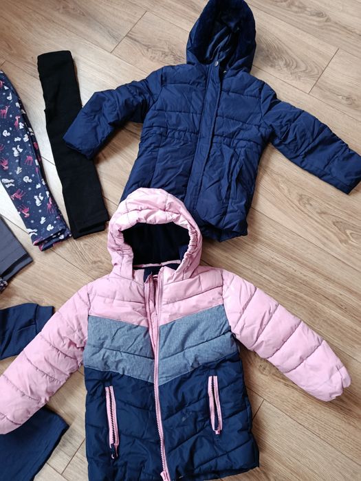 Paka na zimę r. 110 dla dziewczynki  kurtki, bluzy, spodnie ocieplane