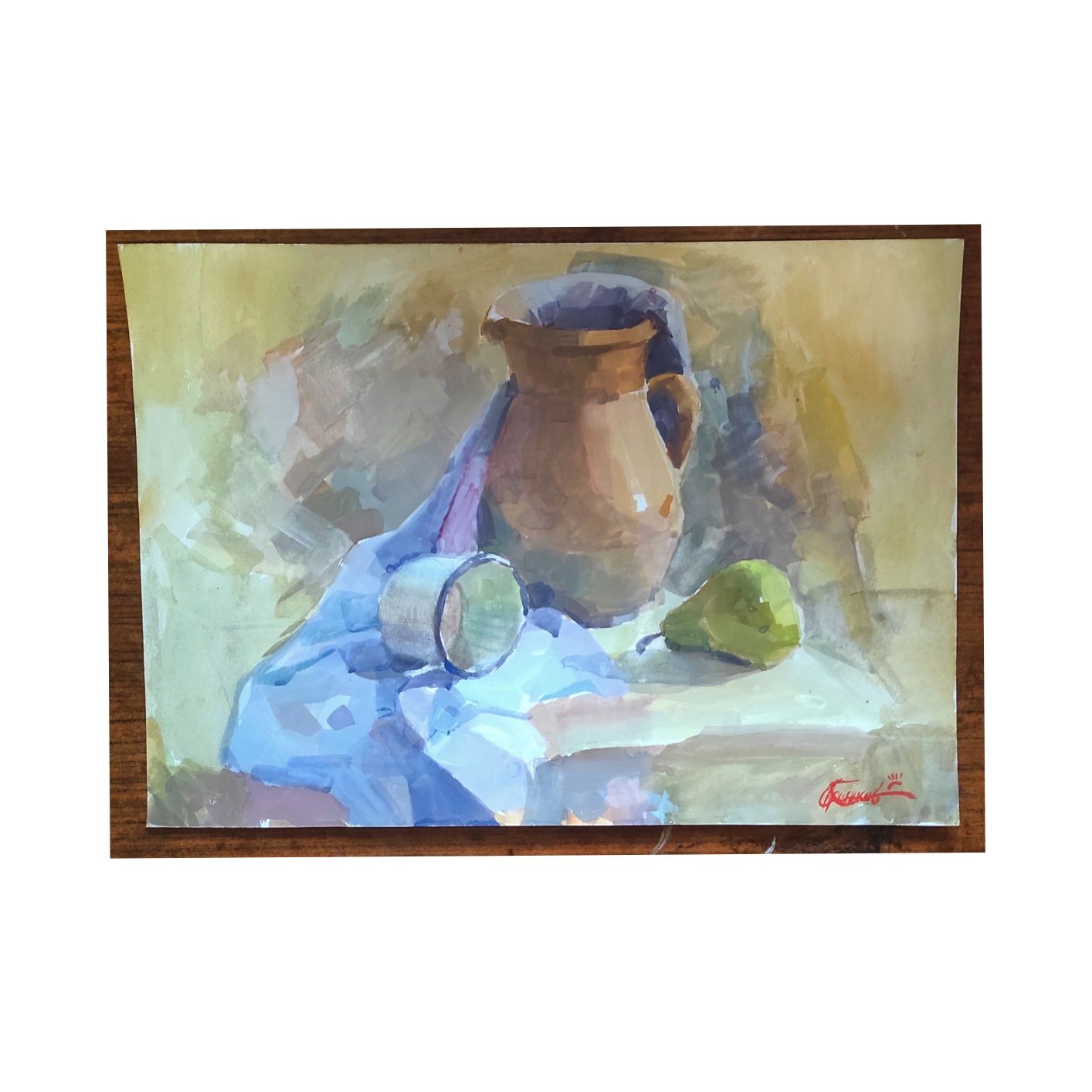 Картина гуашью натюрморт 42×30