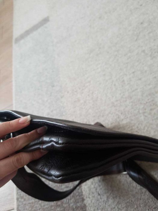 Чоловічий шкіряний портфель Desisan коричневий