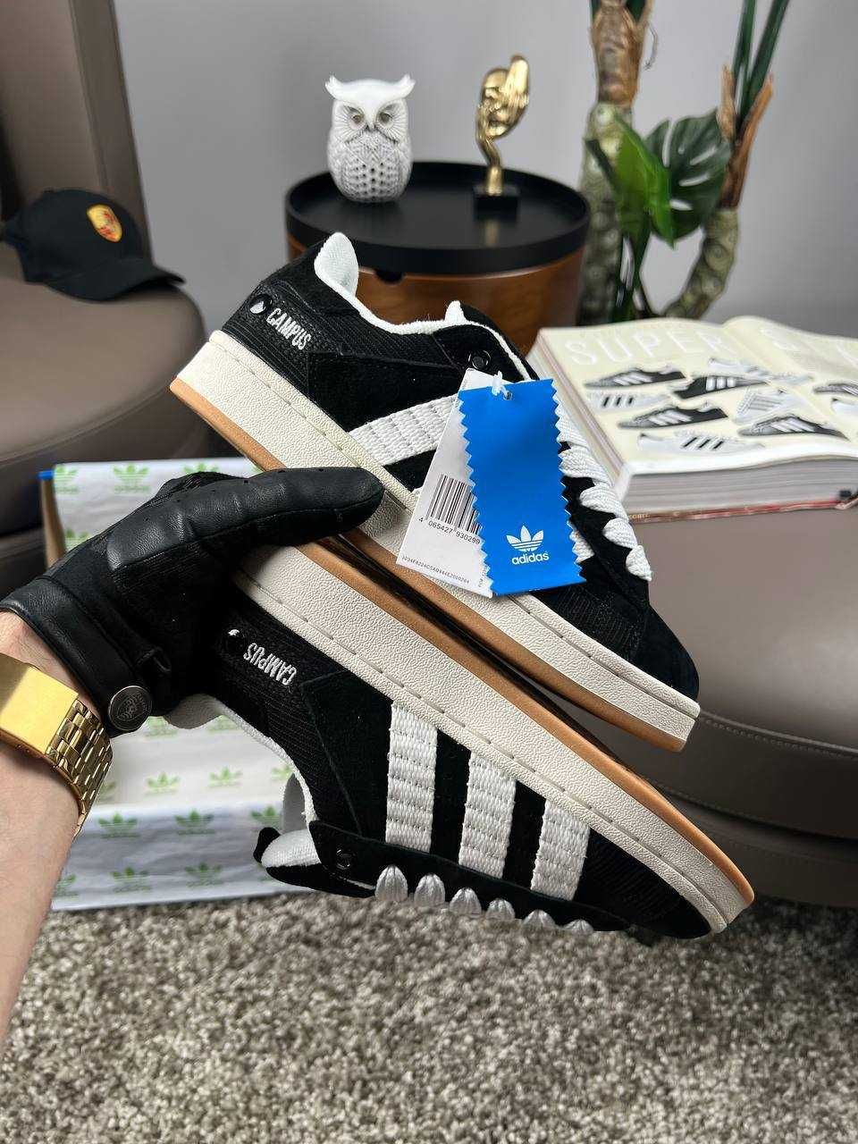 Жіночі кросівки адідас кампус Adidas Originals Campus 00s Black White