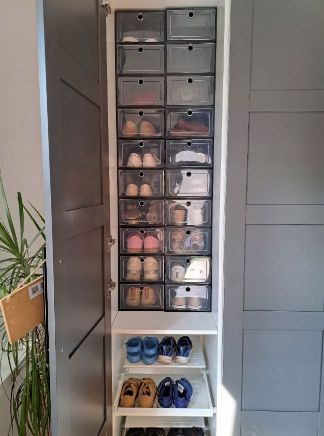 ZESTAW 20x organizer pudełka na buty mocne z klapą pudełko