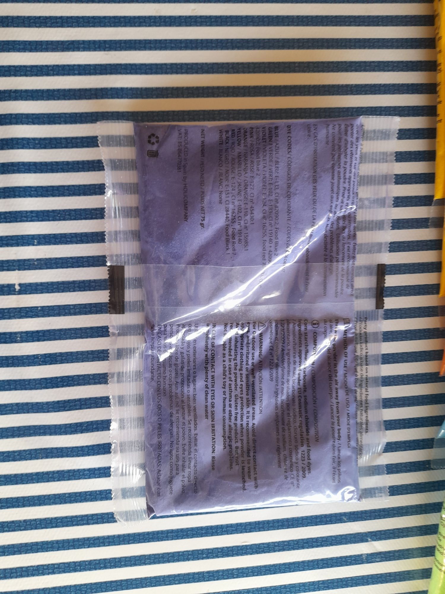 Sacos com pó para color run
