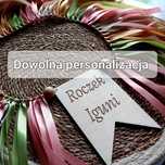Girlanda z personalizowanym proporczykiem ze sklejki na roczek