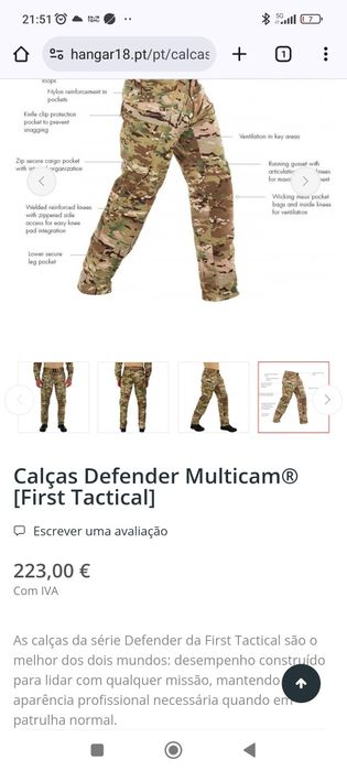 Calça defender multi cam first tactical