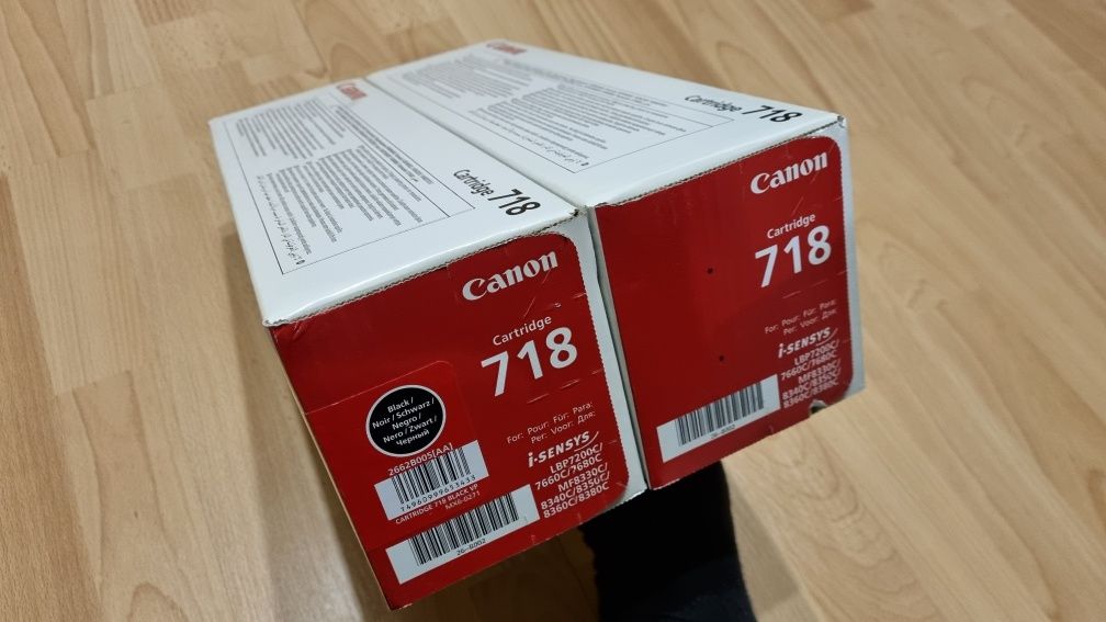 2 x Toner 718 Black Canon, HP...