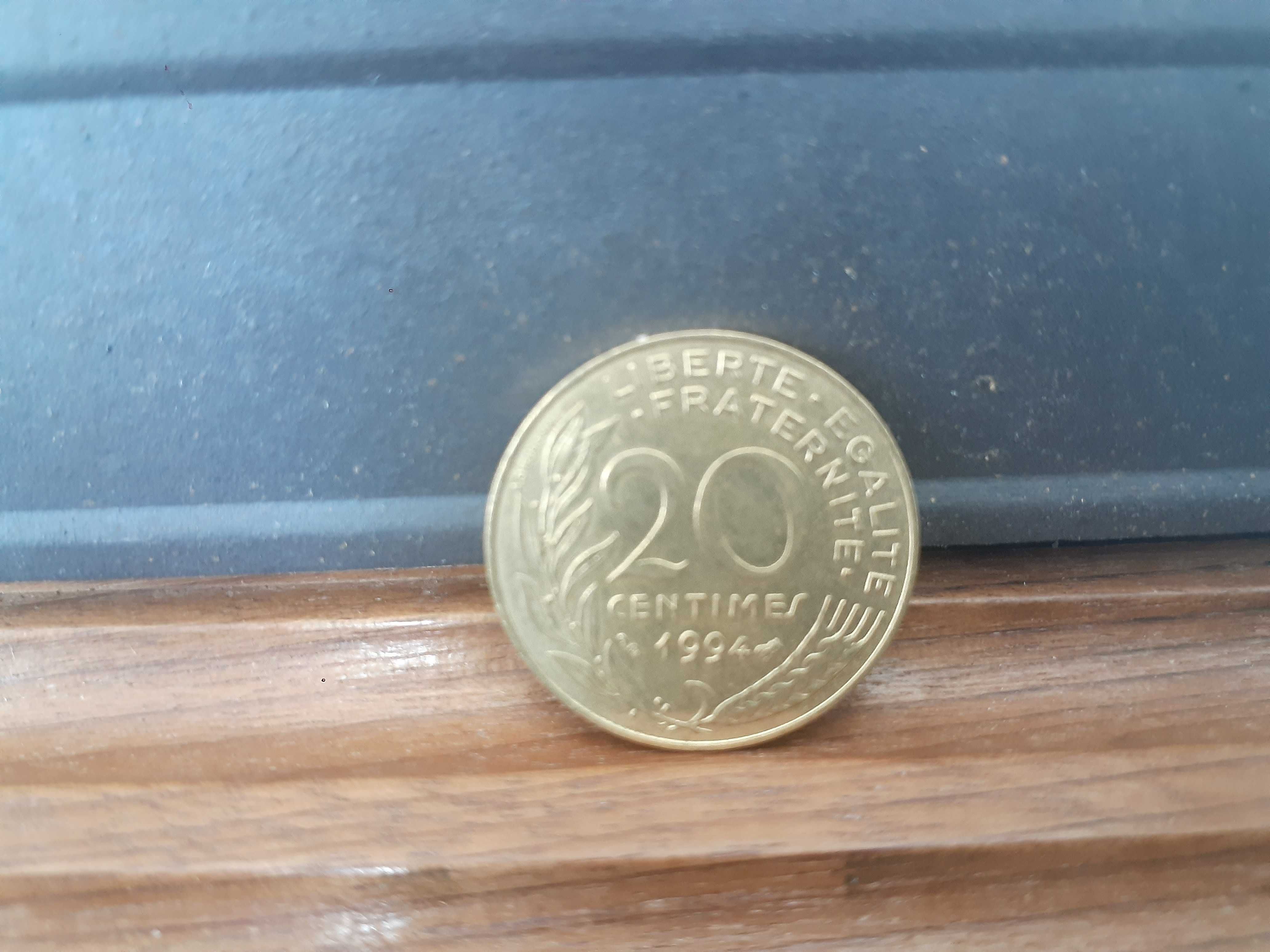 Moeda 20 Centimes 1994 Republic Française