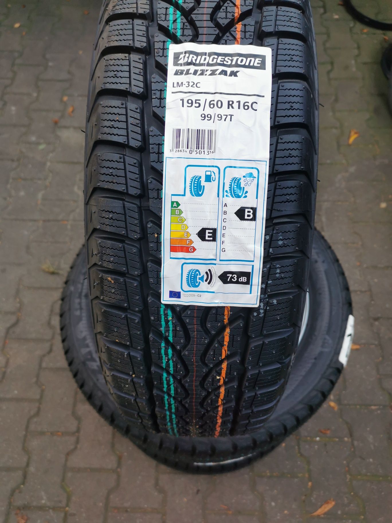 Opony zimowe 195/60r16c dostawcze Bridgestone LM32C Fiat Doblo Combo