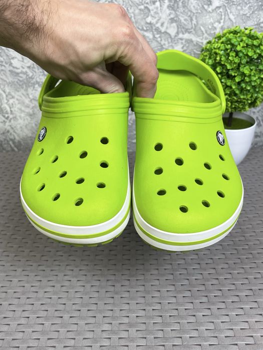 Crocs кроксы сандали шлепанцы M8 W10 41-42 размер салатовые