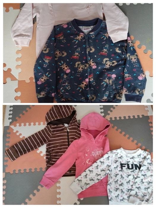 5x Bluza dla dziewczynki 104.