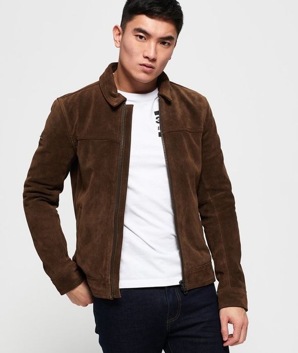 Чоловіча преміальна замшева куртка superdry curtis