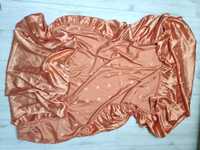 Łososiowe prześcieradło atłasowe Donna Stella 100 x 200 cm