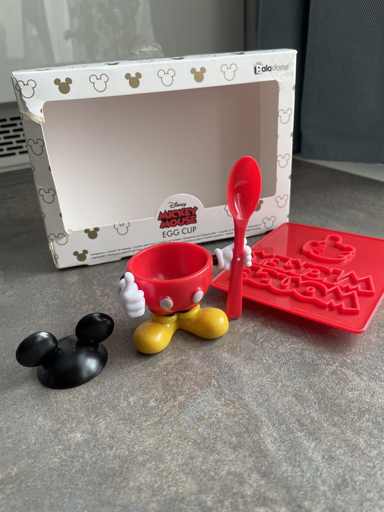 Kieliszek do jajka Myszka Mickey Disney. zabawka, łyżeczka, jajko