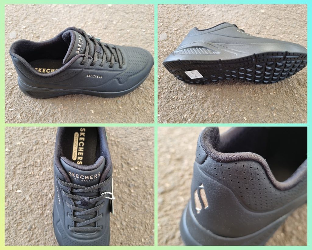 Кросівки жіночі скетчерс (skechers Uno Lite - Lite WORK) шкіра