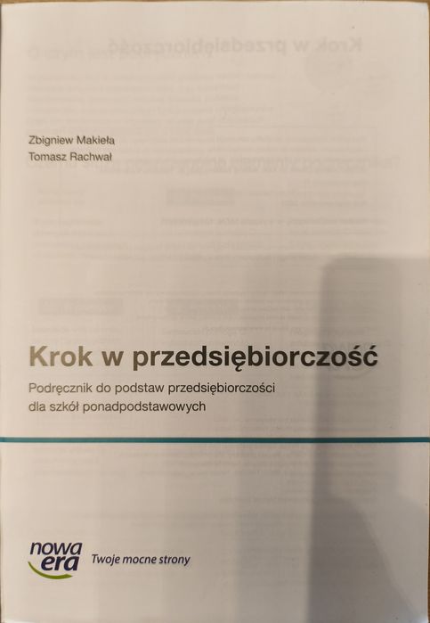 Krok w przedsiębiorczość podręcznik kl. II LO Technikum