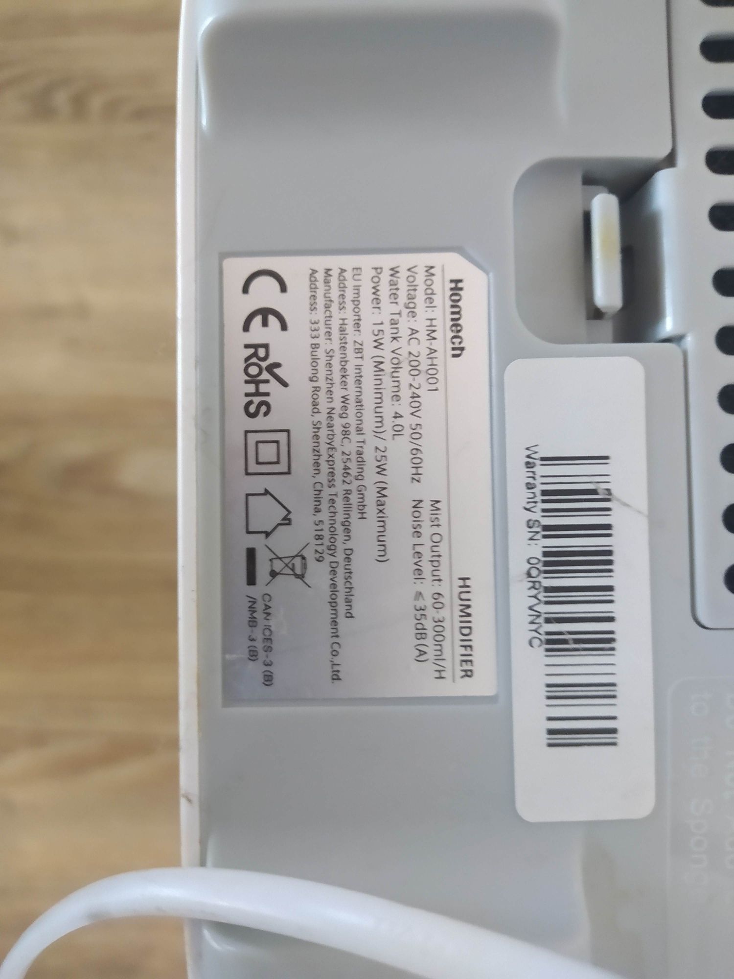Nawilżacz powietrza 5L 230V Homech
