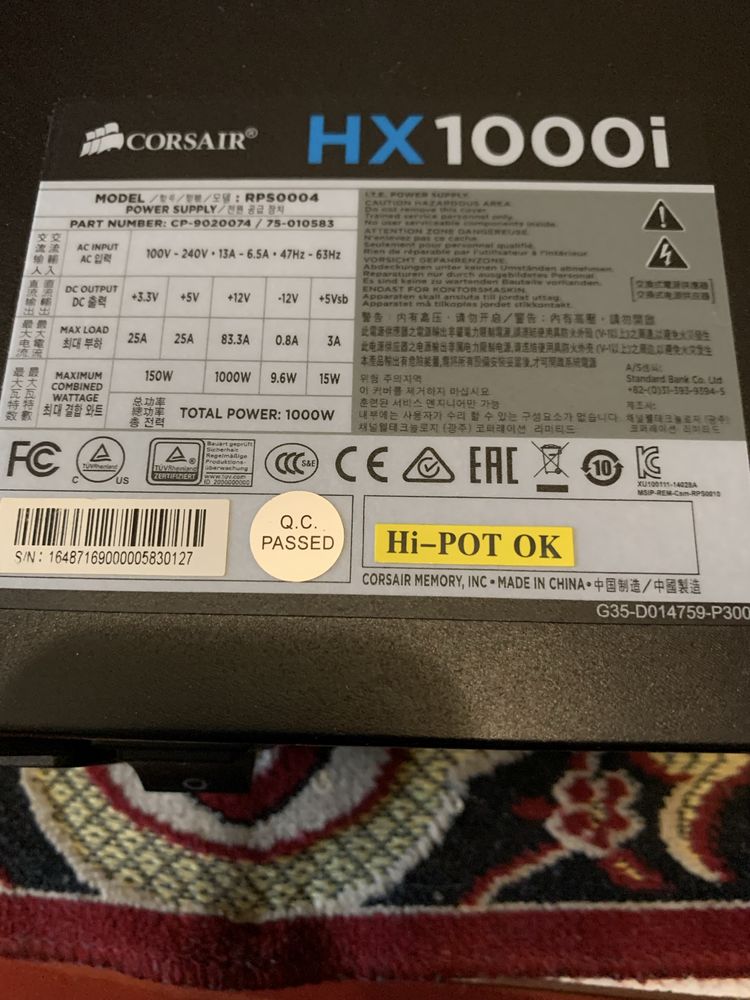 Продам блок питания на 1000 wt модель Gorsar