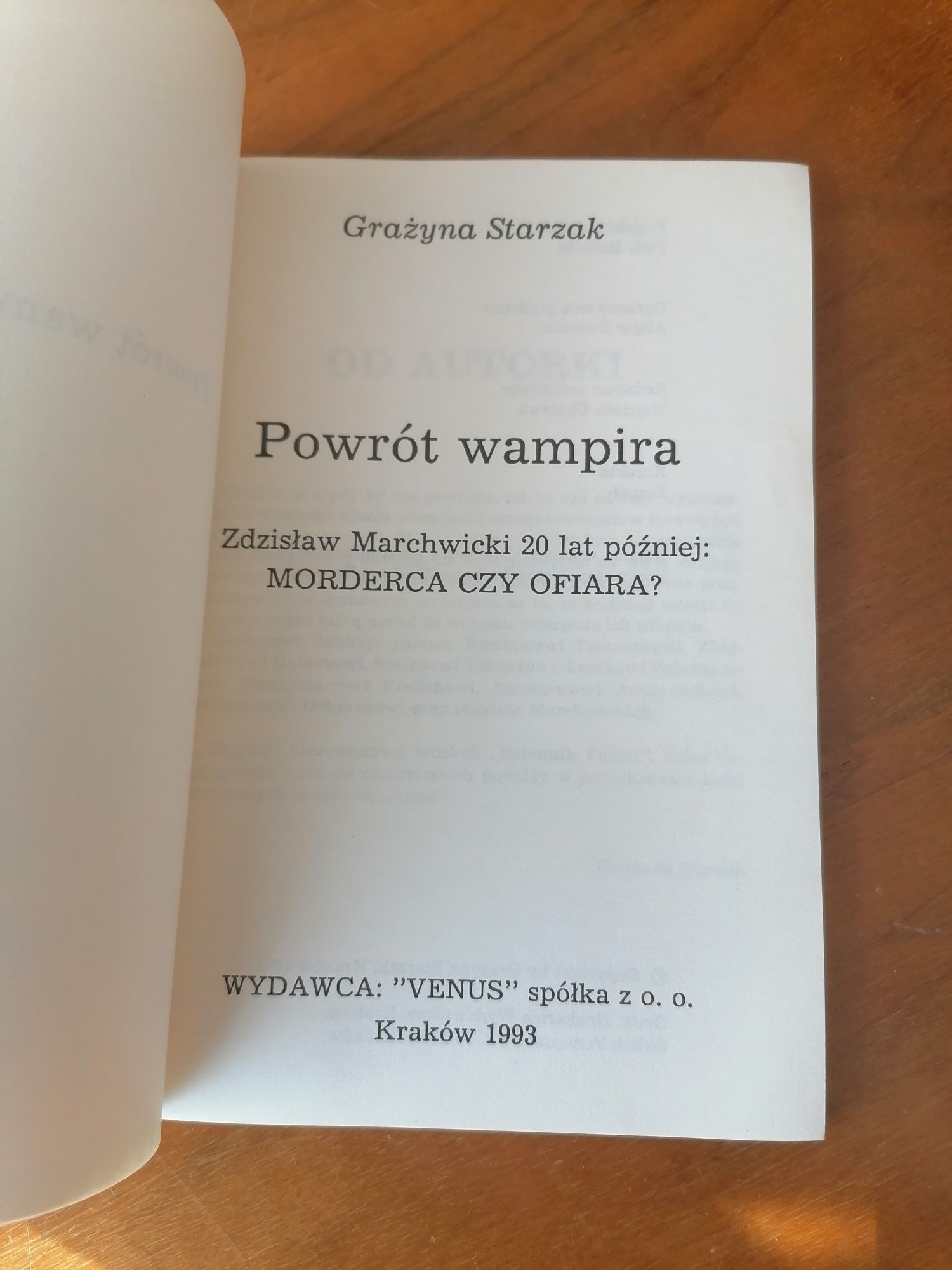 Powrót Wampira - Grażyna Starzak - Marchwicki