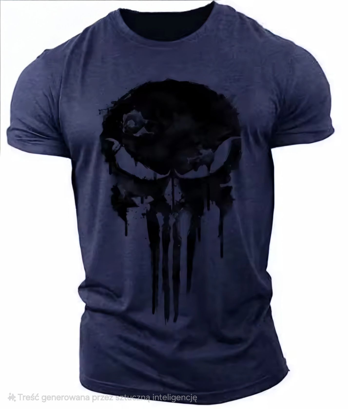 Punisher Navy duży nadruk męska koszulka 9 rozmiarów NOWA kultowa 

N