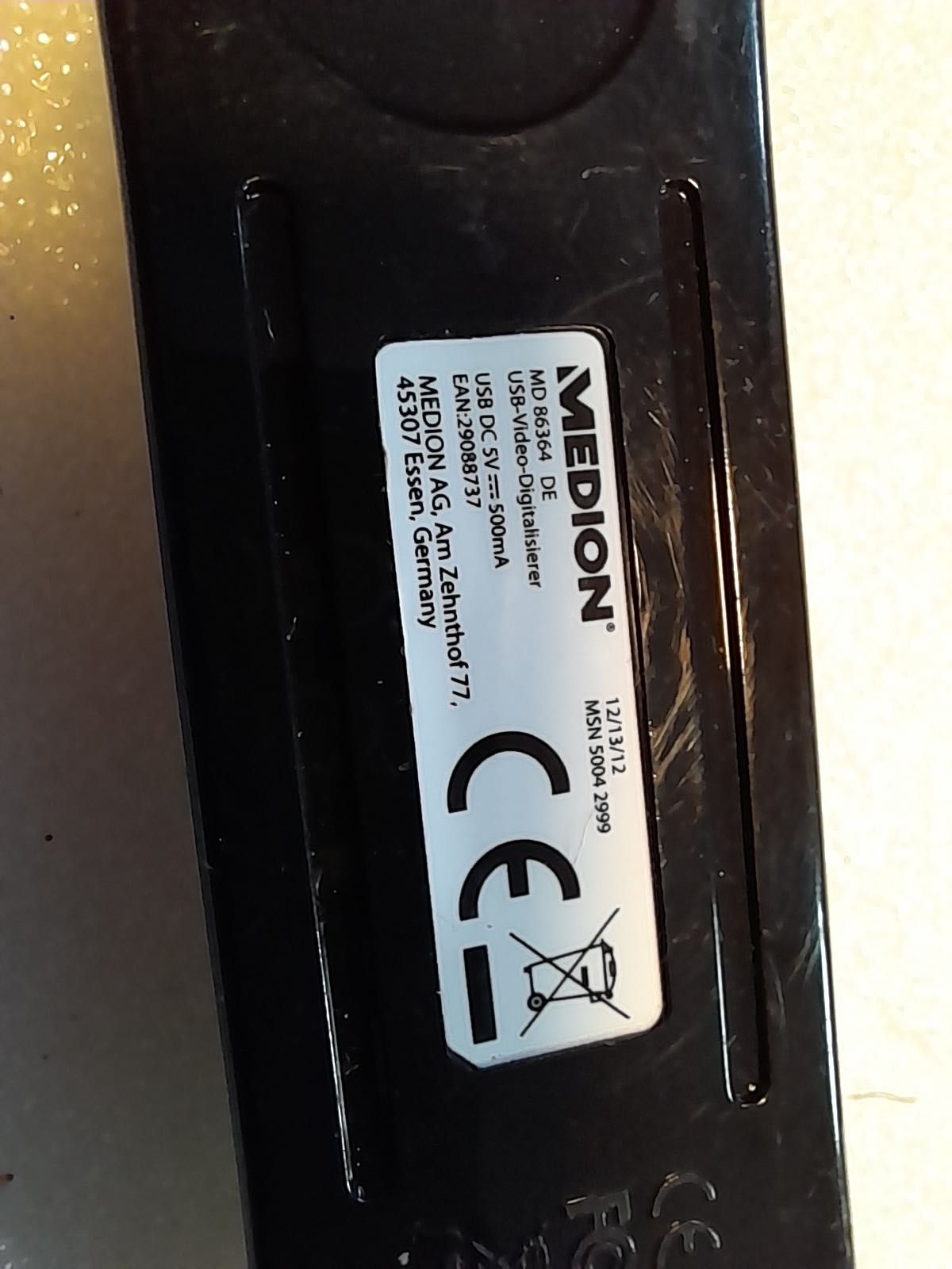 Medion USB Video Grabber Digitalizator VHS