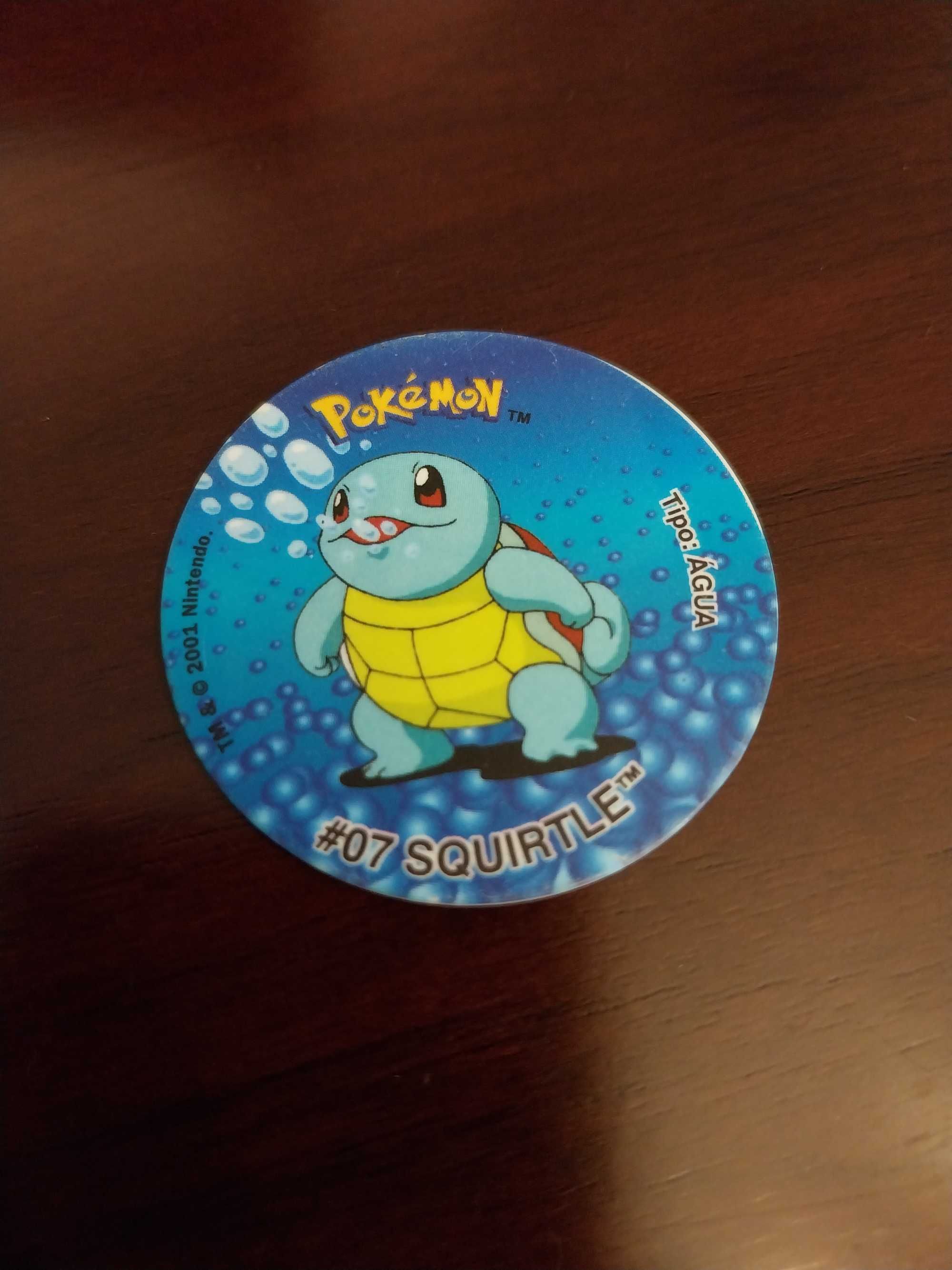 Squirtle 07, Tazos Pokémon Attack 2, raro e de edição limitada