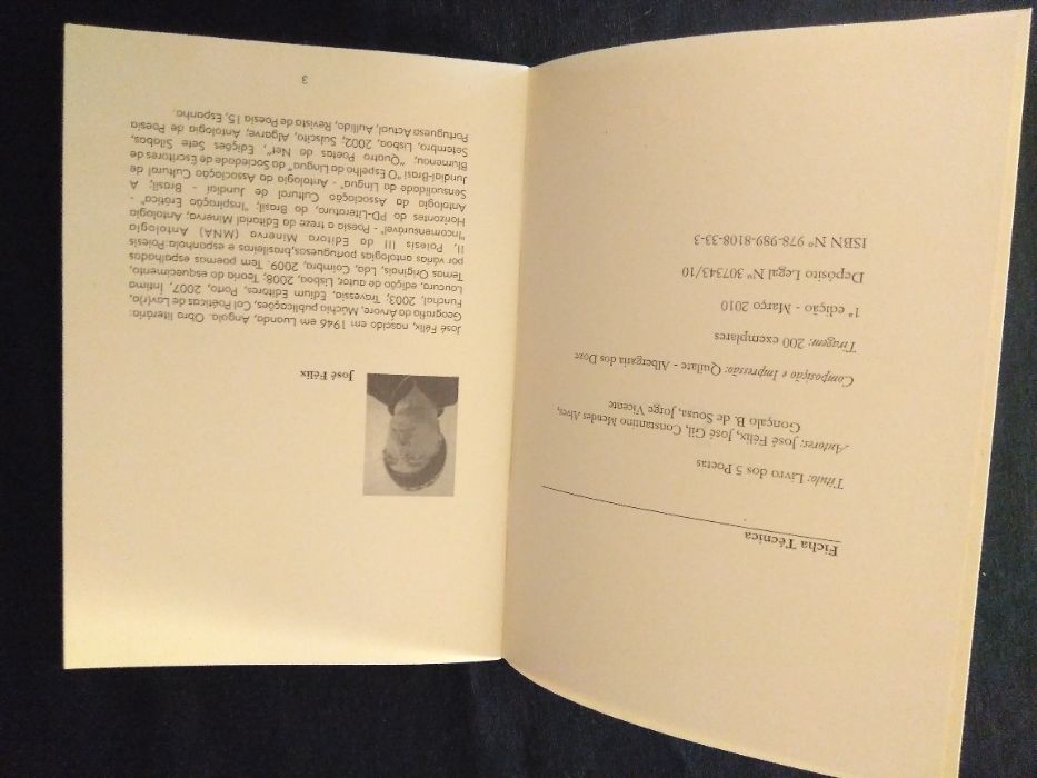 José Félix - Livro dos 5 poetas
