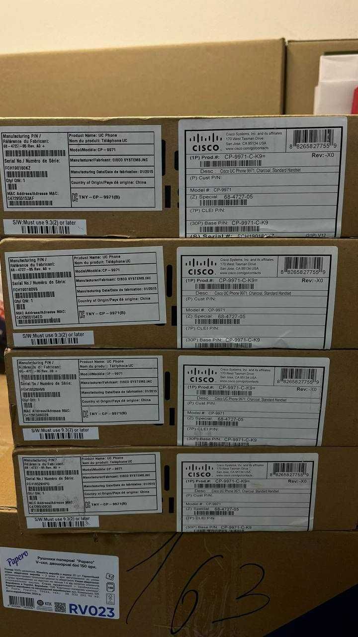 НОВі! IP телефон Cisco CP-9971-C-K9 сенсорні з камерою ти Wi-fi