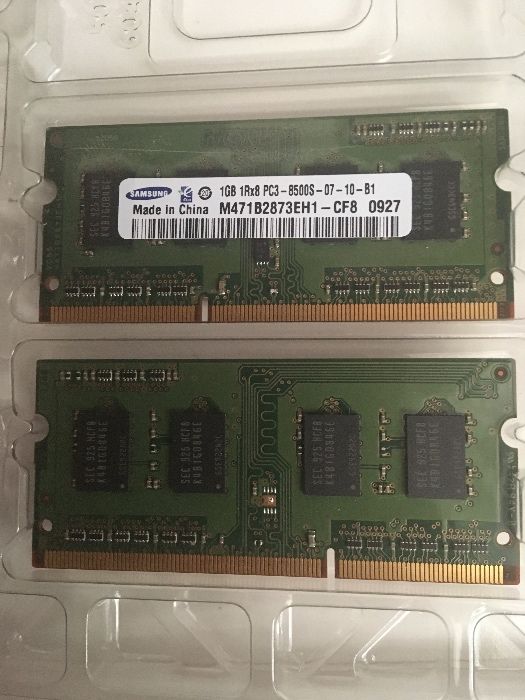 Memória SAMSUNG 2 x 1GB 1Rx8 PC3-8500S