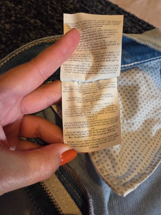 Calças de ganga super stretch denim da Brax, tamanho 42