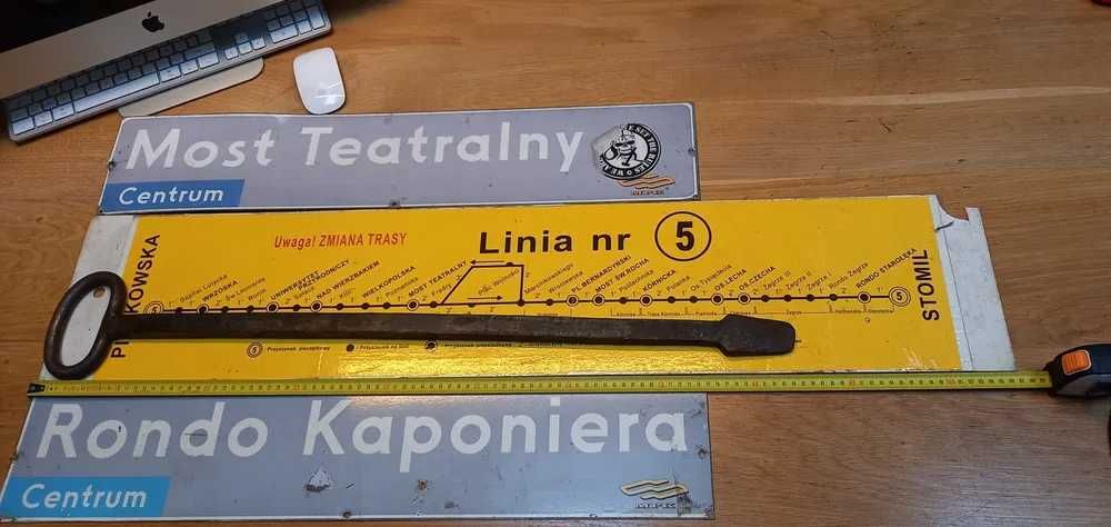 TRAMWAJOWA Tablica kierunkowa Dwustronna Tablice Przystankowe Poznań