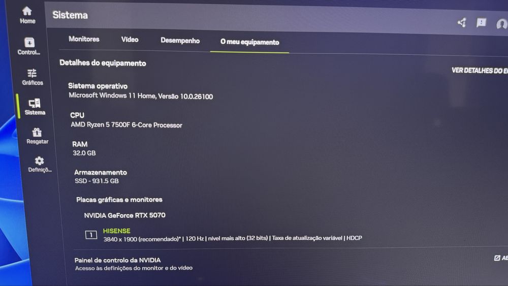 Novo!! Computador gaming RTX 5070 32Gb Ram ddr5