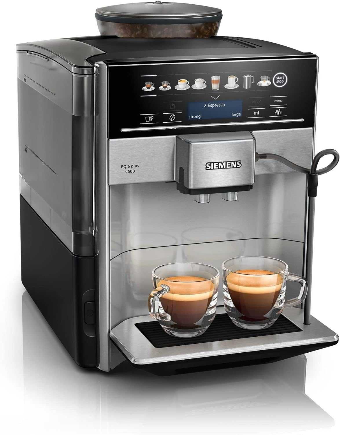 кавомашина кавоварка Siemens EQ6 plus s500 1,7 л, 2 чашки, TE655203RW