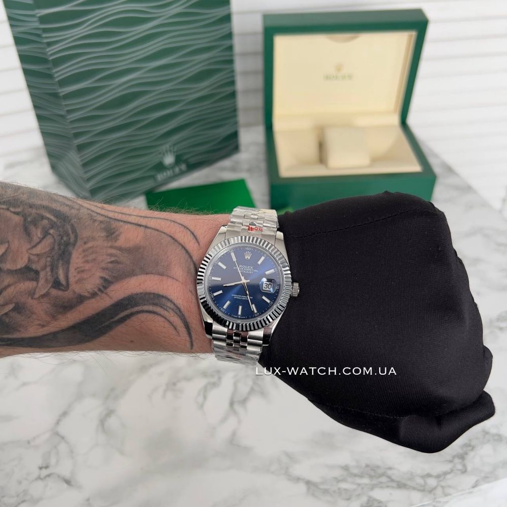 Часы Rolex DateJust Silver Blue