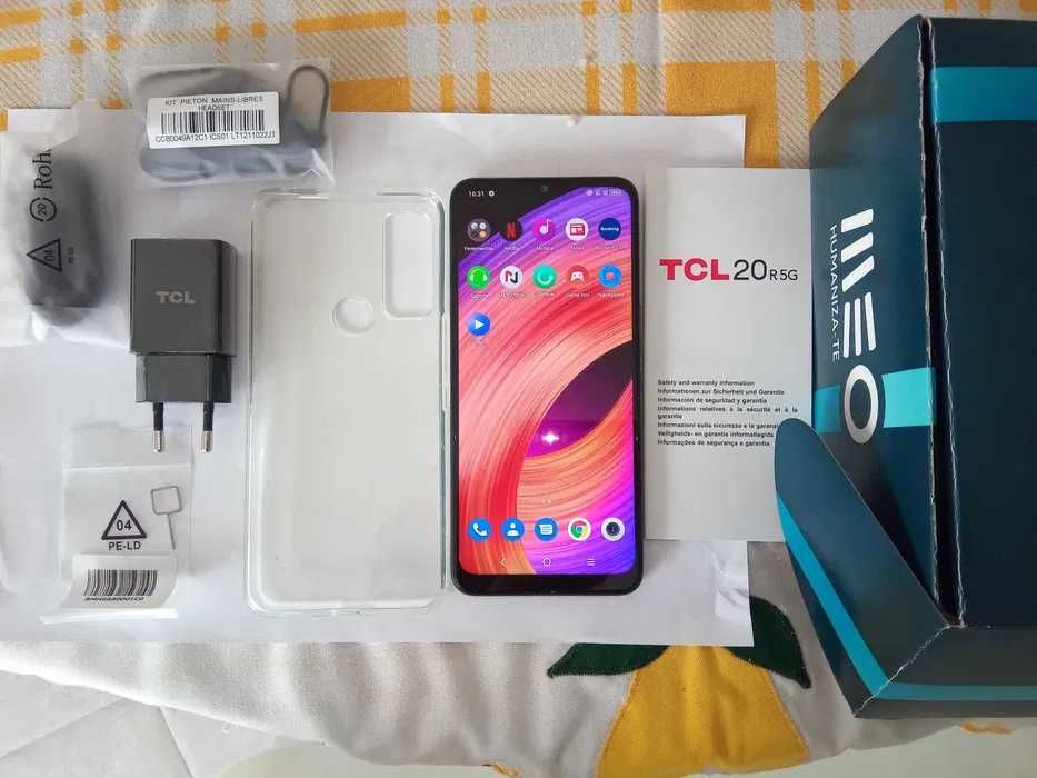 Telemóvel 5G NOVO TCL 20R 4Gb RAM 64Armazenamento Fatura de 23 Outubro