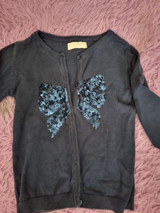 Sweterek granatowy dziewczęcy 122