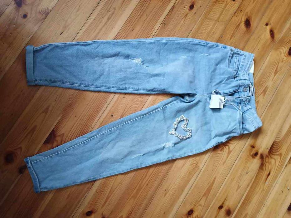 Spodnie boyfriend rozmiar XS serce