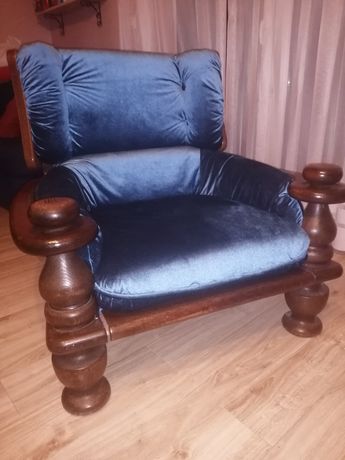 Fotel - antyk po renowacji, lite drewno
