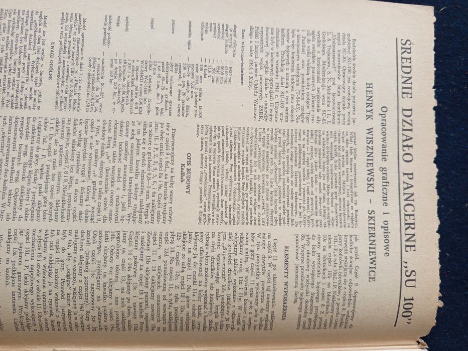 Mały Modelarz . Średnie działo pancerne SU 100