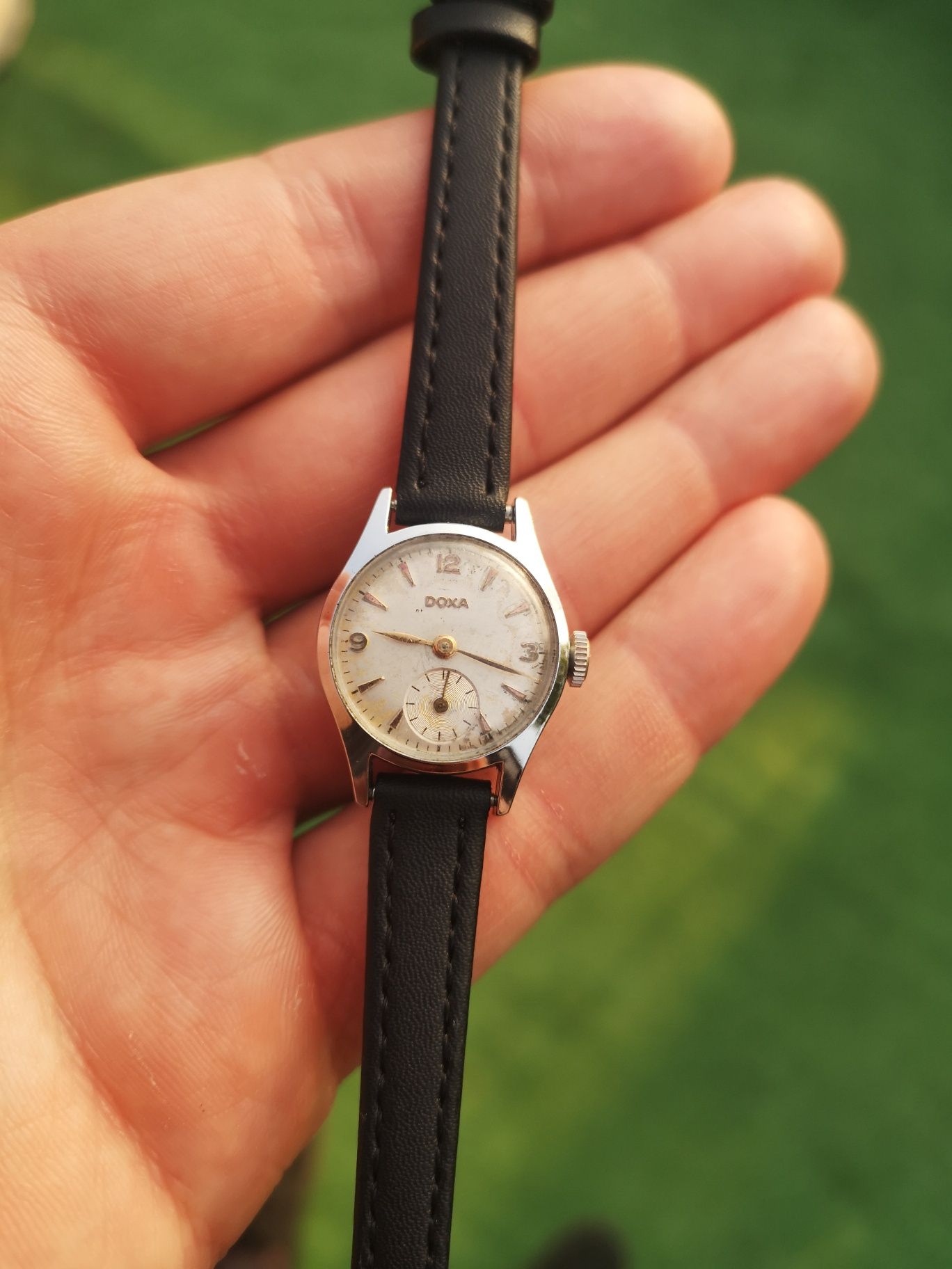 Doxa zegarek damski manualny vintage sub sekunda nowy pasek