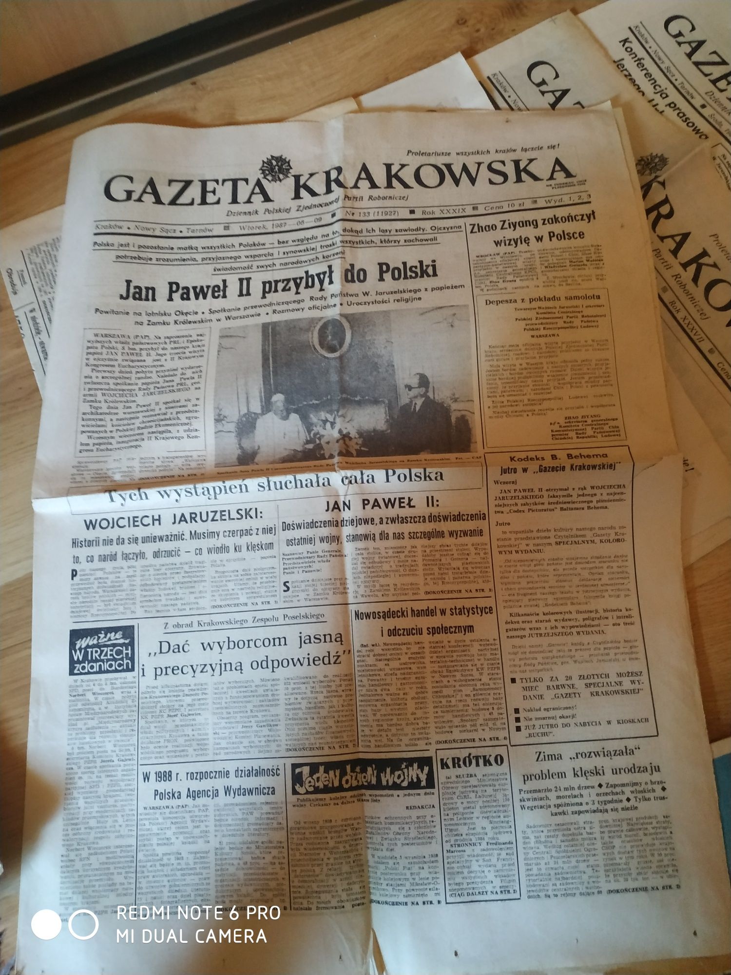 Gazeta krakowska, rok 1987