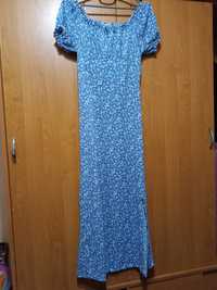 Жіноче довге блакитне плаття