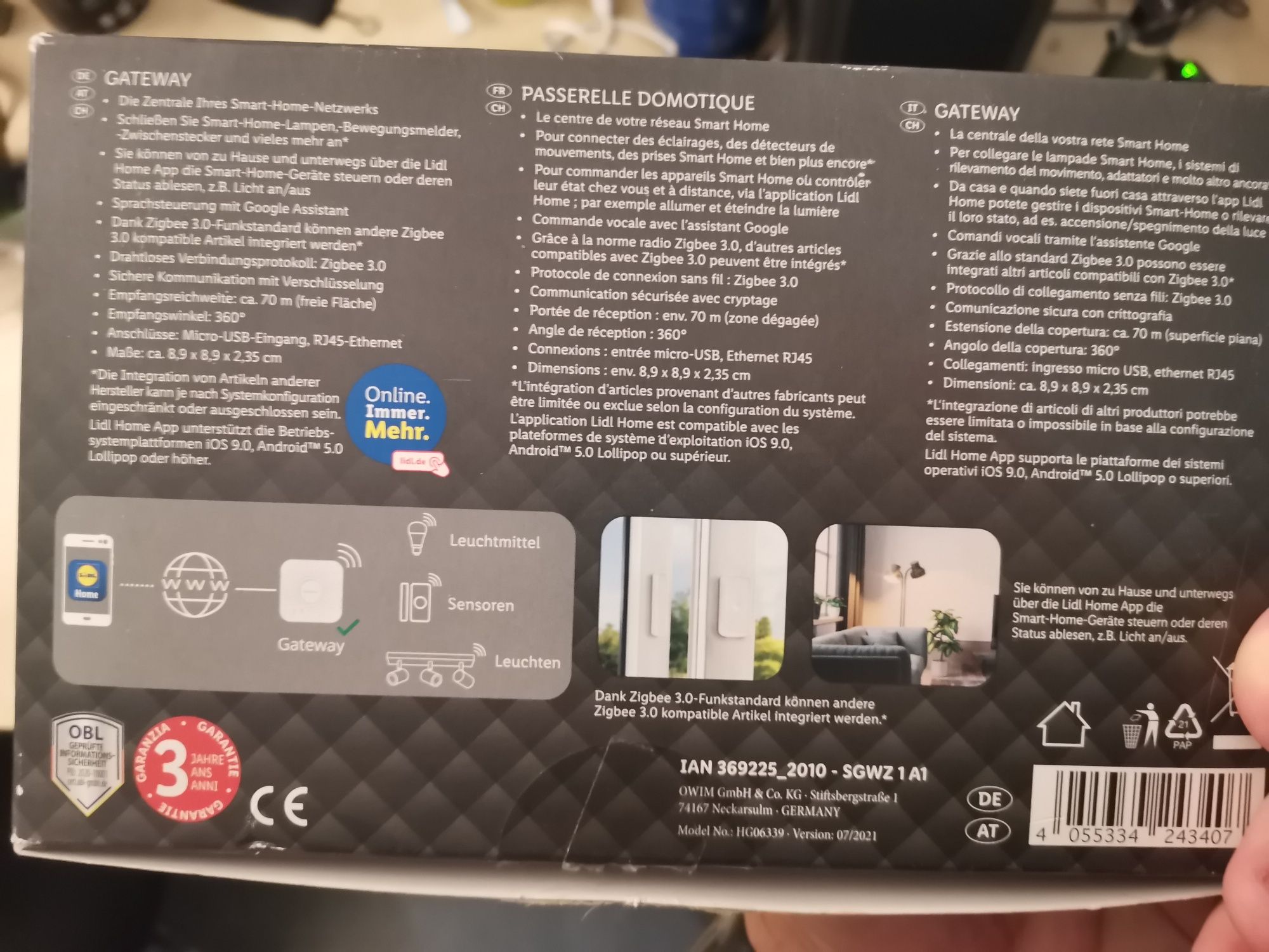 6x plafon LED RBG wifi 20W plus moduł sterujacy POLECAM