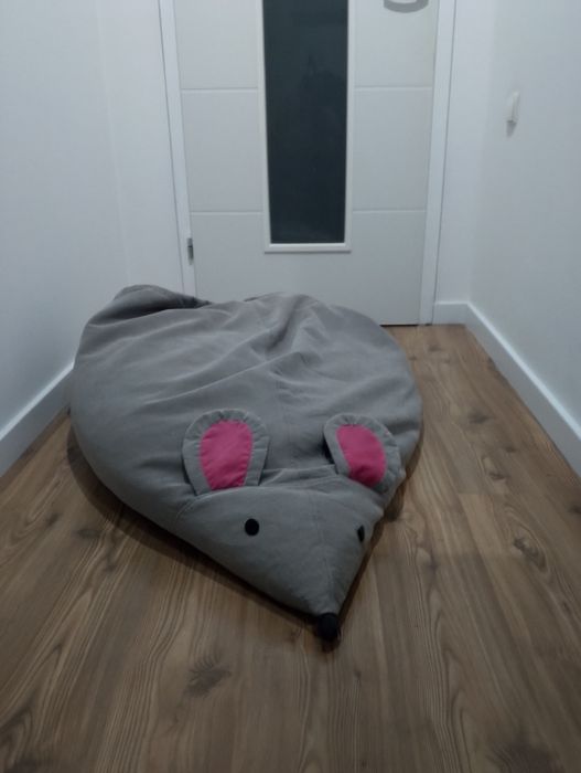 Pufa/ poducha szara mysz